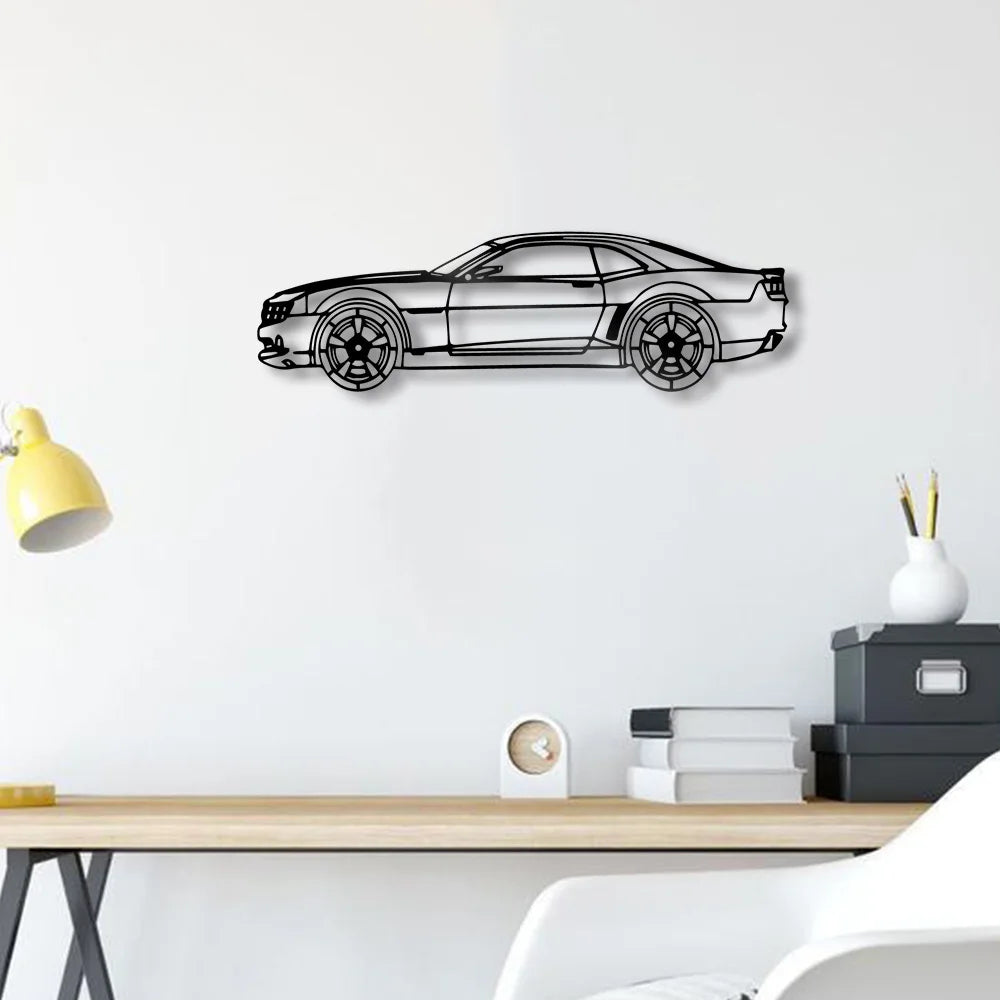Roadster Metal Wall Art Sign Farmhouse Hanging Decor Black Cutout Plaque Home Office Living Room Bedroom Decoration