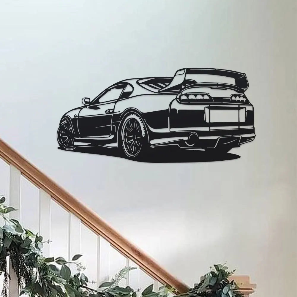 Rear-Quarter Elegant Minimalist Metal Wall Art