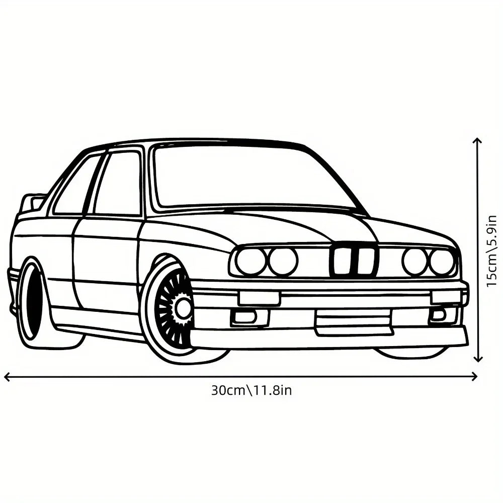 Art Deco BMW Metal Wall Art 