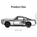 CARS Metal Wall Art Black Silhouette Hanging Sign Garage Bar Kitchen Man Cave Decor