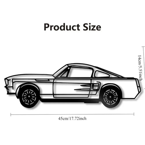 CARS Metal Wall Art Black Silhouette Hanging Sign Garage Bar Kitchen Man Cave Decor