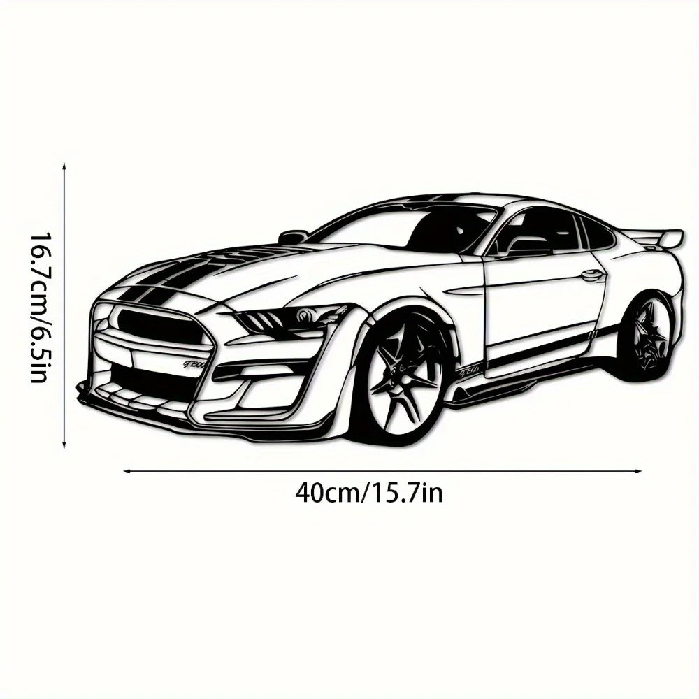Exceptional Art Deco Metal Car Wall Sculpture Unique Sports Car Design Ideal for Great Gift for Car Enthusiasts Wall Sculptures