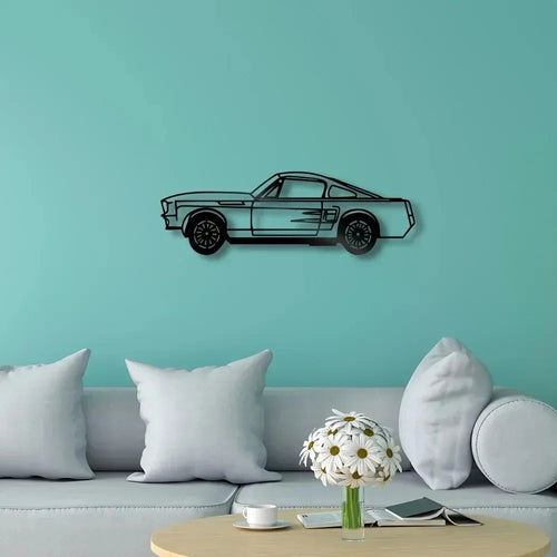 CARS Metal Wall Art Black Silhouette Hanging Sign Garage Bar Kitchen Man Cave Decor