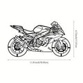 Bohemian Style Metal Motorcycle Wall Art - 11.81" Outdoor Sculpture for Garden, Patio & Living Room Decor