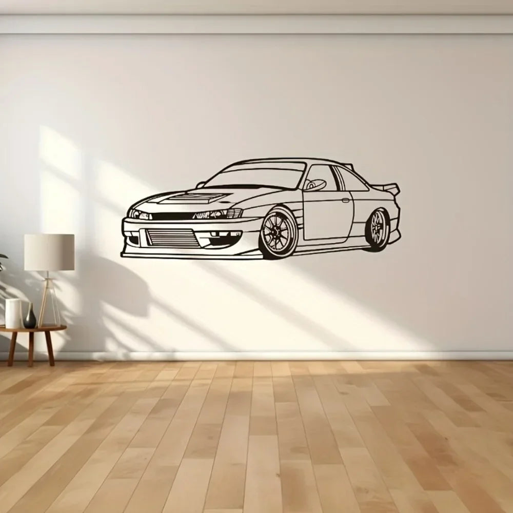 Premium Metal Car Wall Art with Stylish Perspective Design Fits Anywhere Bedroom Ideal Gift for Car Lovers Wall Sculptures